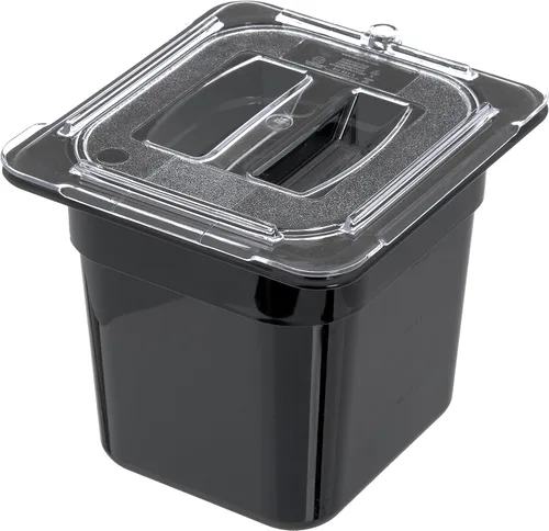 Miniatura 12 de Carlisle FoodService Products 10310U07 StorPlus - Tapa para bandeja de alimentos con mango universal de policarbonato de sexto tamaño, transparente