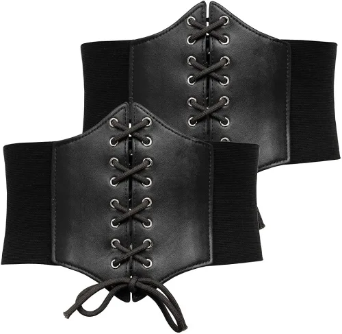 GRACE KARIN Cinturón de corsé para mujer, estilo vintage, con cordones, cinturón elástico