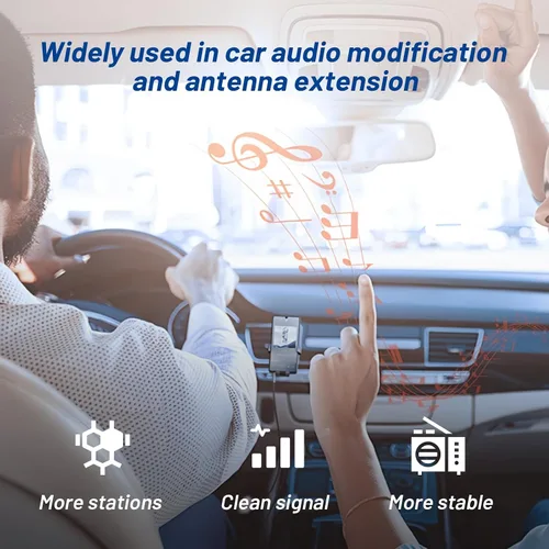 Miniatura 7 de Anina Adaptador de antena de radio de coche hembra a hembra Conector aéreo universal Cable de extensión de antena de radio
