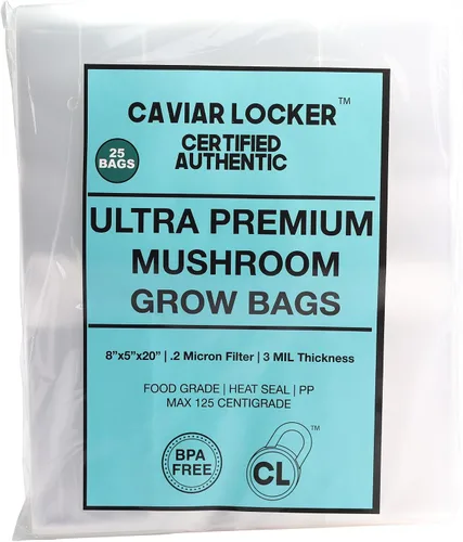 Bolsas de cultivo de hongos de alta calidad, gruesas, 8 x 5 x 20 pulgadas, bolsas de cultivo lavables en autoclave de sustrato grandes transpirables