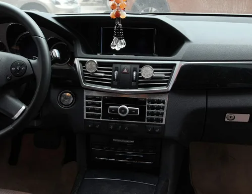 Miniatura 5 de YIWANG Aleación de aluminio consola central botón panel Trim coche accesorios para Mercedes Benz E clase W212 2010-2015