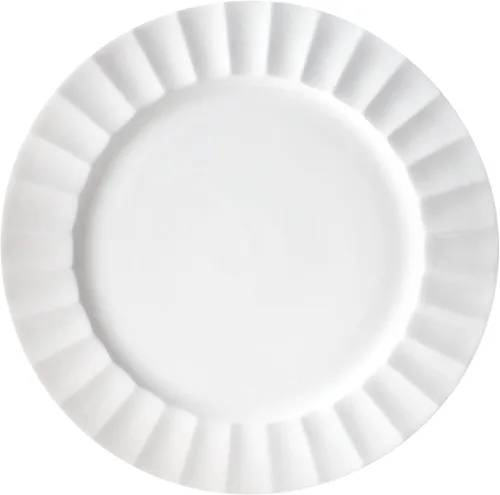 Miniatura 7 de Everyday White by Fitz and Floyd Nevaeh - Juego de vajilla acanalada de 16 piezas, servicio para 4 personas