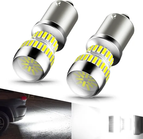 Miniatura 15 de AUXITO Bombilla LED 1157 blanca, superbrillante 2057 2357 7528 BAY15D, bombillas LED para respaldo, señal inversa, intermitente, estacionamiento