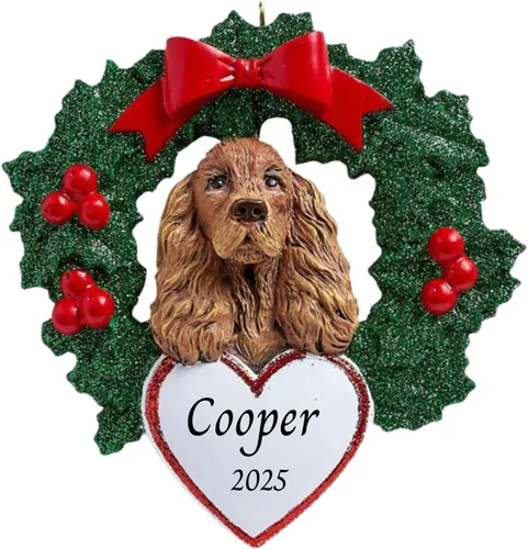 Miniatura 27 de Adornos personalizados para árbol de Navidad 2025 para mascotas, Chihuahua con corona, recuerdo para los amantes de los perros de los cachorros