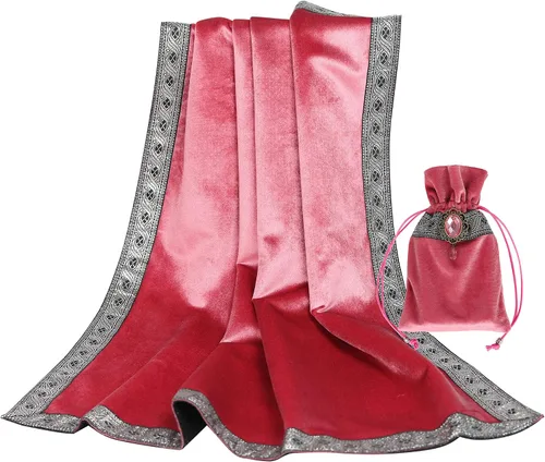 Miniatura 11 de Bolsa de cartas de tarot, mantel de mesa, mantel de tela de altar, brujería, astrología, adivinación, alfombrilla cuadrada de 25.6 x 25.6 pulgadas