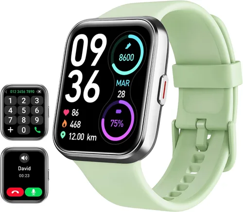 Miniatura 8 de Tensky Reloj inteligente para hombres/mujeres, Android, iPhone/Samsung, Alexa integrado, pantalla táctil de 1.8 pulgadas, rastreador de actividad