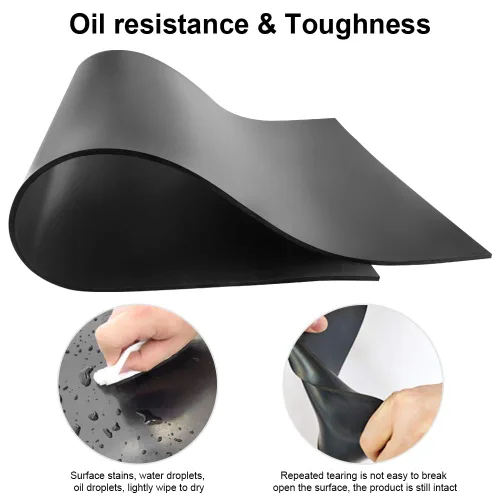 Miniatura 4 de DGSL Tiras de Goma de Neopreno de 1" de Ancho x 1/8" de Grosor x 10' de Largo, Láminas de Goma Sólida, Rollos y Tiras para Uso en Juntas