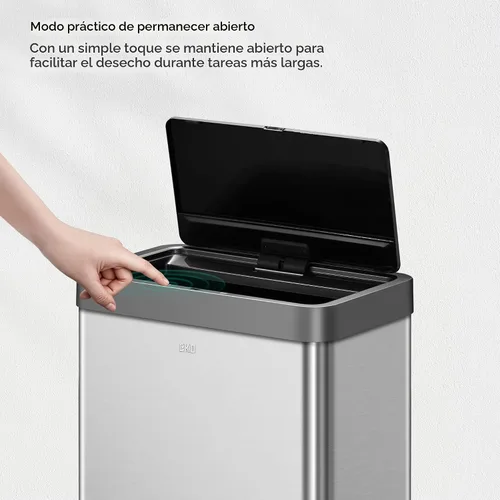 Miniatura 5 de EKO Mirage X - Bote de basura con sensor de movimiento de 21.1 galones, automático, grande, para cocina, sin contacto, de acero inoxidable