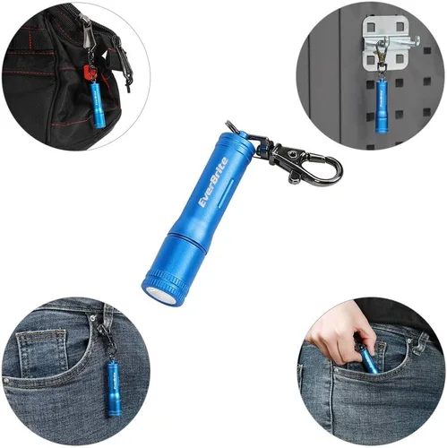 Miniatura 8 de EverBrite Llavero con linterna LED mini brillante, llavero portátil, antorcha de bolsillo para EDC, regalos de fiesta, lectura nocturna, camping