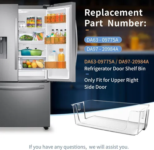 Miniatura 3 de DA63-09775A DA97-20984A - Contenedor para puerta de refrigerador (lado derecho) compatible con estantes de puerta de refrigerador Sam-sung