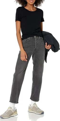 Miniatura 5 de Tienda Essentials - Camiseta de manga corta con cuello redondo y ajuste clásico para mujer, paquete múltiple