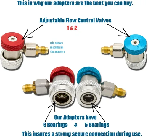 Miniatura 3 de Kit de accesorios de adaptador Lu-Hawk R134A