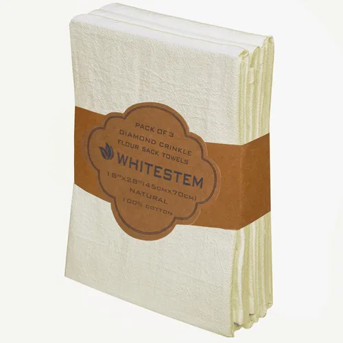 Miniatura 48 de Toallas de saco de harina, toalla de té para manualidades, toalla de cocina, toallas de secado de platos, toalla de algodón en blanco para bordado