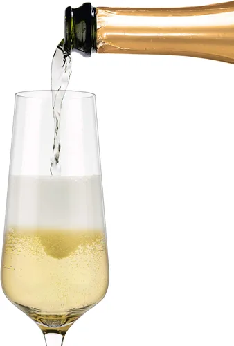 Miniatura 2 de Copas de copa de cristal de champán, juego de 4 copas de vino modernas y elegantes, sopladas a mano - Buenas para bodas, aniversarios, Navidad - 12