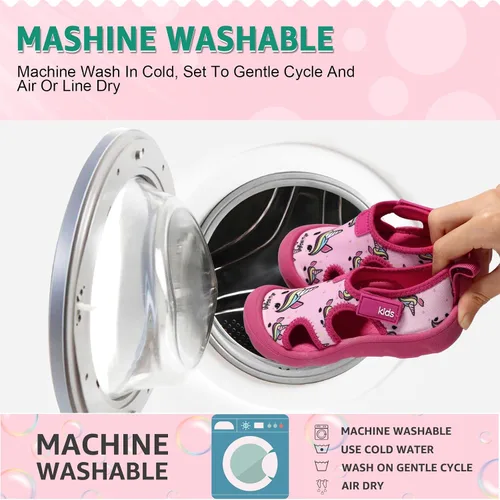 Miniatura 7 de Zapatos de agua para niños y niñas, de secado rápido, con puntera ancha, bonitos zapatos para la playa y la piscina (niños pequeños)
