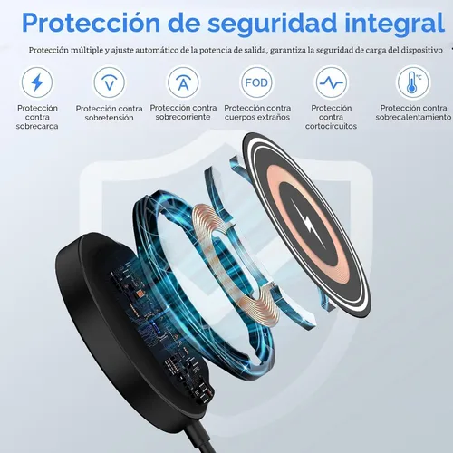 Miniatura 3 de Cargador inalámbrico magnético para Samsung con almohadilla de carga rápida para Samsung Galaxy S26 Ultra/S25 FE/S24 Ultra/S23/S22/Z Flip 7, 4 pies