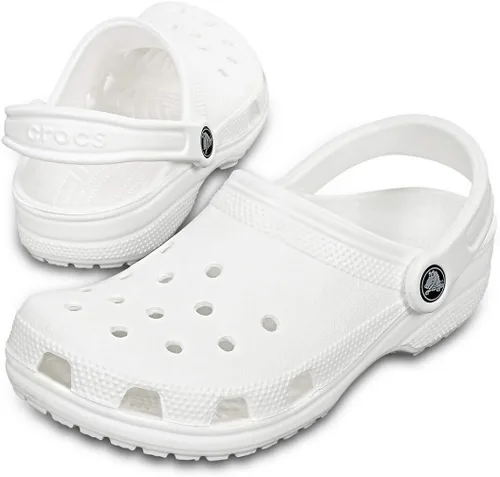 Miniatura 5 de Zuecos clásicos Crocs unisex para adulto, Blanco, 9 mujer/7 hombre