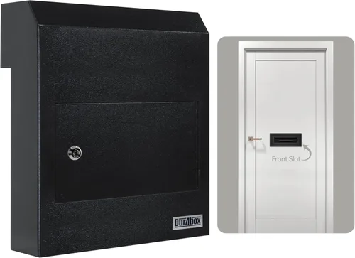 Miniatura 16 de Durabox Caja Fuerte de Depósito con Buzón de 10 x 4 x 16 pulgadas, Acero Resistente con Perfil Delgado, Buzón de Pared con Amplia Ranura de Depósito