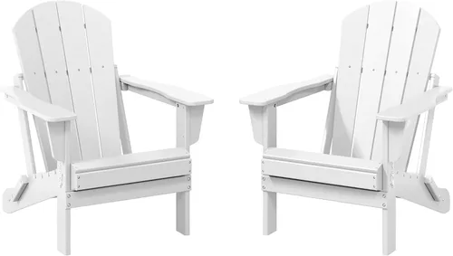 Miniatura 40 de WestinTrends Malibu HDPE - Silla plegable Adirondack de polietileno para exteriores, color negro