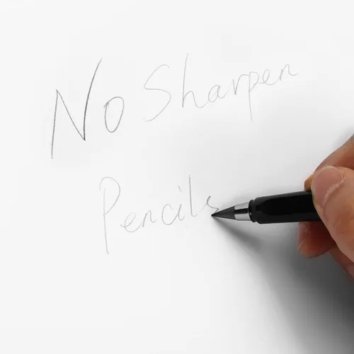 Miniatura 6 de Lápices eternos, bolígrafo sin tinta, lápiz infinito, sin necesidad de sacapuntas 0.7mm, 4 lápices con 8 puntas reemplazables (negro blanco)