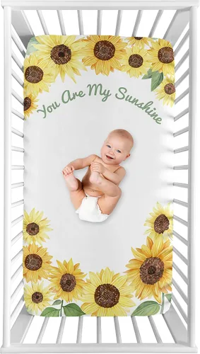 Miniatura 16 de Sweet Jojo Designs Sábana bajera para cuna de bebé 100% algodón (hojas florales bohemias) para niñas y niños, guardería infantil, habitación