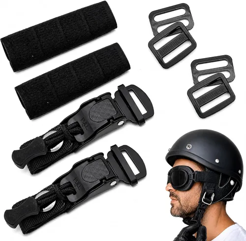 Miniatura 10 de Helmet Quick Release Buckle Kit, Metal Helmet Chin Strap Adapter, Compatible with Classic D-Rings Helmet