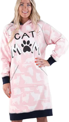 Miniatura 164 de Lazy One Sudadera con capucha de gran tamaño, ropa de dormir cómoda, vestido de suéter para mujer