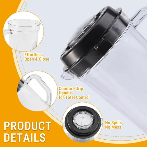 Miniatura 6 de Jarra de repuesto para licuadora, 33.8 fl oz de grado alimenticio de PC transparente, contenedor compatible con licuadora para modelos Magic Bullet
