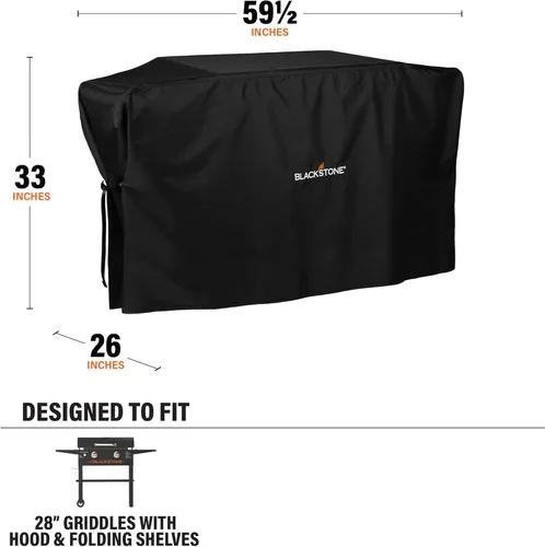 Miniatura 3 de Blackstone 5483 - Cubierta para plancha (28 pulgadas), color negro Fits Blackstone 28" Griddles with Hood, Water Resistant, Weather Resistant