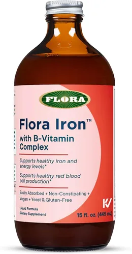 Miniatura 8 de Flora Hierro con complejo de vitamina B – Ayuda a mantener niveles saludables de hierro – Sin estreñimiento, altamente absorbente – Vitamina B