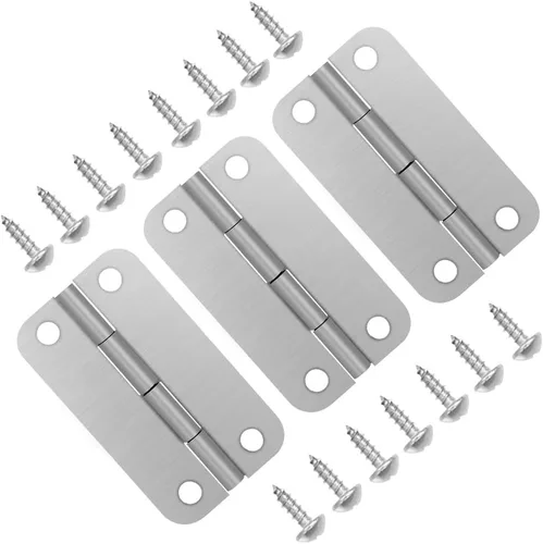 Picowe Paquete de 3 bisagras enfriadoras para cofres de hielo Igloo, juego de reemplazo de bisagras de acero inoxidable con tornillos
