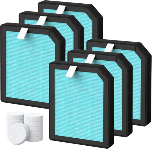 Miniatura 8 de Paquete de 4 filtros de repuesto AP1501 compatibles con purificador de aire Aircillin AP1501, filtros de aire 3 en 1 H13 True HEPA para polvo, humo