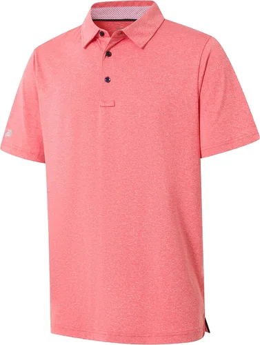 Polo de golf para hombre, absorbe la humedad, ajuste seco, atlético, manga corta, a rayas, para hombre