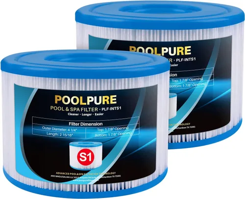 POOLPURE Filtro para bañera de hidromasaje, 29001E, filtro PureSpa tipo S1, filtro de spa 11692, cartuchos de piscina fáciles de configurar para