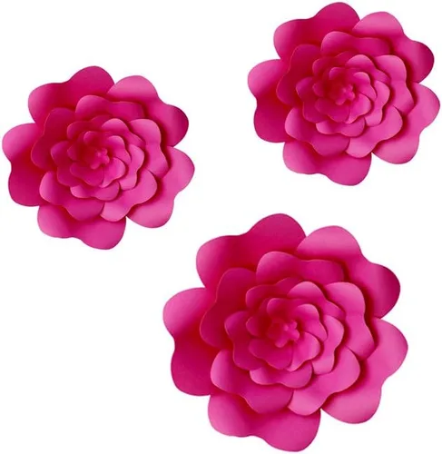 Miniatura 17 de N/C 3 piezas de flores de papel para fiesta, flores de papel para fondo de boda, decoración DIY hecha a mano para fondo de boda, decoración de pared
