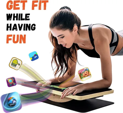 Miniatura 3 de Yes4All Tabla de equilibrio de madera profesional de 350 libras para entrenamiento de piernas, tabla basculante antideslizante, tabla oscilante