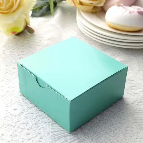 Miniatura 12 de Efavormart - Paquete de 25 cajas de regalo impresas en oro negro con texto en inglés "Thank You", 4 x 4 x 2 pulgadas, cajas de regalo de cartulina
