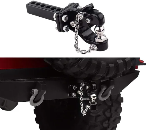 INJORA Escala 1/10 Accesorios RC Gancho de remolque Receptor de enganche de caída, para RC Crawler TRX4 Axial SCX10 90046 (sin hebilla de bola)