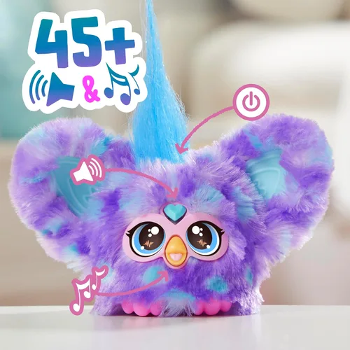 Miniatura 11 de Furby Furblets Groo-Vee Amigo Mini, más de 45 sonidos y música, habla solo Furbish, juguetes de peluche electrónicos, morado, regalos
