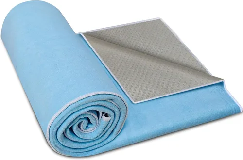 Miniatura 15 de Toalla de yoga caliente antideslizante, paquete de 2 toallas de yoga gruesas y suaves, absorbentes del sudor, con punto de agarre, 72 x 26 pulgadas