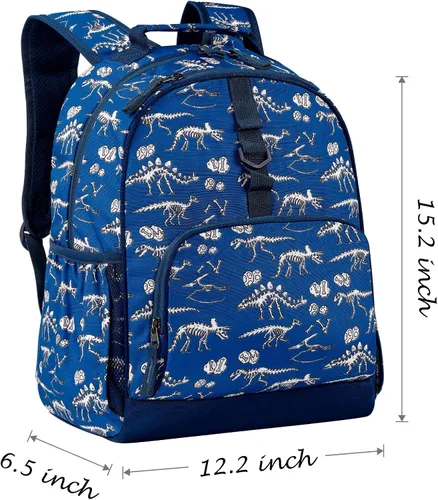 Miniatura 4 de Choco Mocha Mochila de jardín de infantes de 15 pulgadas para niños, negro(Dinosaur-Black), Escuela