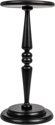 Miniatura 4 de Creative Co-Op Bishop - Mesa auxiliar de cóctel con pedestal, color negro