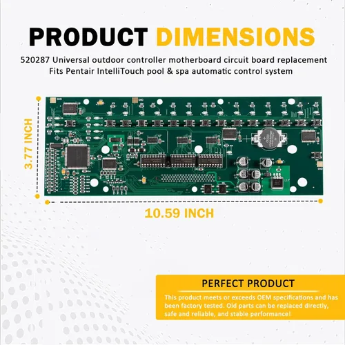 Miniatura 7 de 520287 Reemplazo universal de placa de circuito de placa base para controlador exterior, compatible con sistemas de control automático IntelliTouch