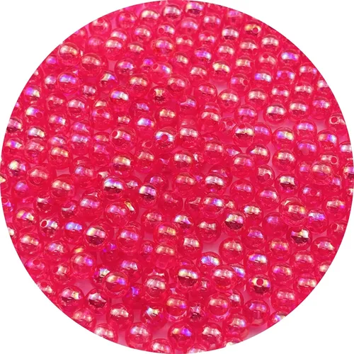 Miniatura 20 de 2000 cuentas redondas acrílicas de 0.157 pulgadas (0.157 in), cuentas espaciadoras de colores AB con agujero para bricolaje, pulseras, collares