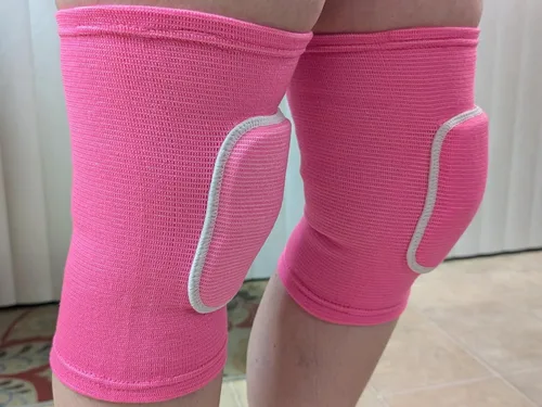 Miniatura 6 de YYaaloa Rodilleras de esponja transpirable flexible y elástica para voleibol, baile, fútbol, yoga, baloncesto y patinaje (M, negro, 1 par)