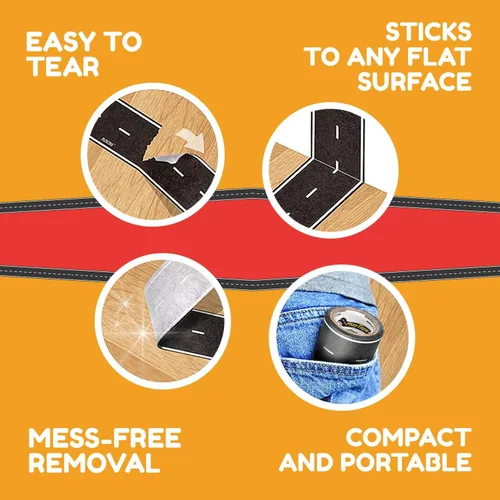 Miniatura 5 de PlayTape Cinta de carretera para autos de juguete, se adhiere a superficies planas, sin residuos; 2 pulgadas de ancho x 30 pies de carretera