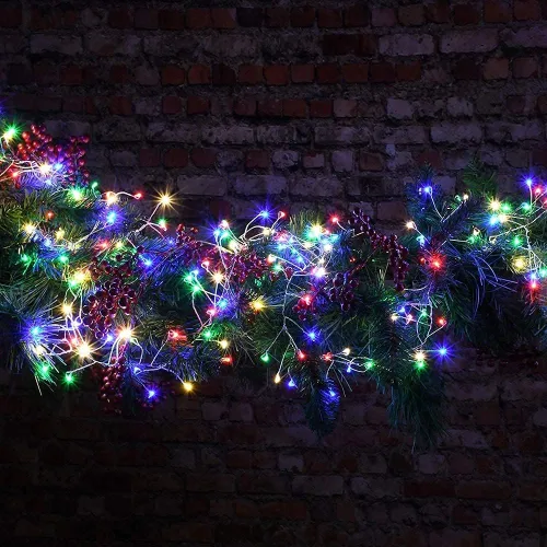 Miniatura 5 de Guirnalda de luces LED con energía solar actualizada, 8 modos, resistente al agua, IP65, iluminación intermitente, para interior y exterior, Varios