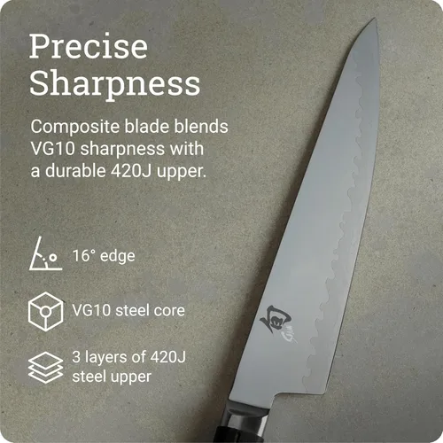 Miniatura 3 de Shun Sora - Cuchillo para pelar, Chef, 8 pulgadas, Negro