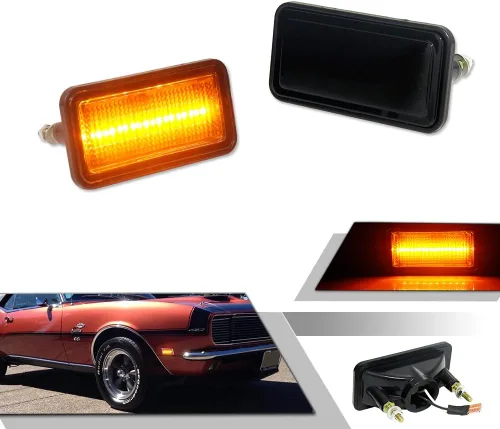 para 1968 1969 Chevrolet Camaro Impala Nova Corvette El Camino Caprice Chevelle Luz de Marcador Lateral de Parachoques Delantero, Faro Antiniebla