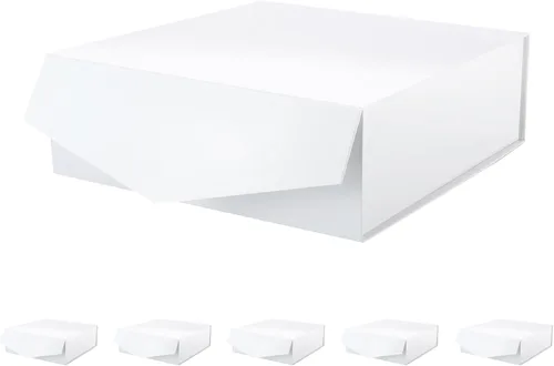 Miniatura 14 de Caja de regalo extragrande con tapas, de 17 x 14.5 x 5.5 pulgadas, caja de propuesta de padrino de boda negra con cierre magnético para todas